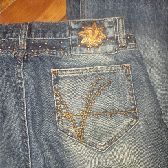 Versace Studed Medusa Logo Design Back Pockets Blue Jeans European size 29/30 - Picture 8 of 14